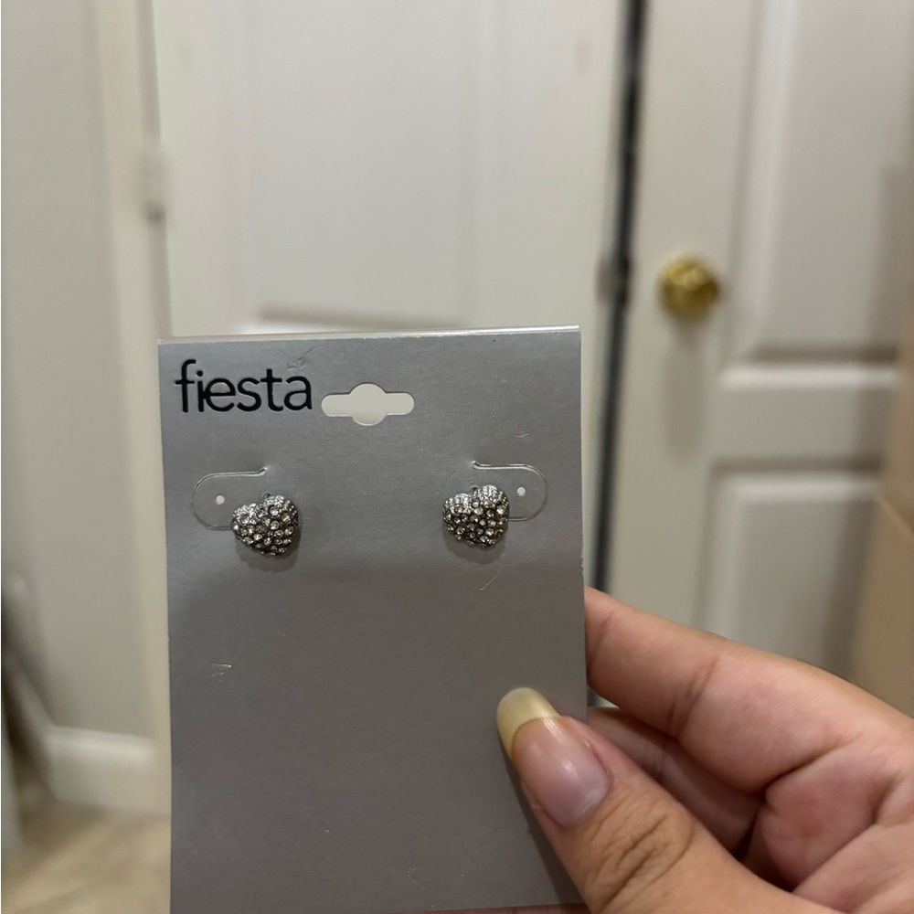 Fiesta Silver Textured Earrings